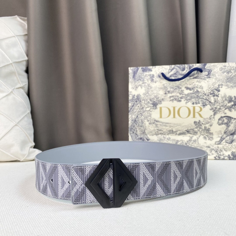 d*or gray cd Di*m*nd canvas and smooth calfskin black