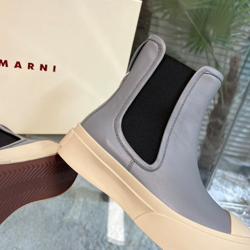 Marni Pablo Chelsea Boots Grey