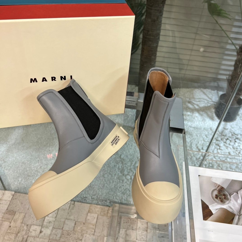 Marni Pablo Chelsea Boots Grey