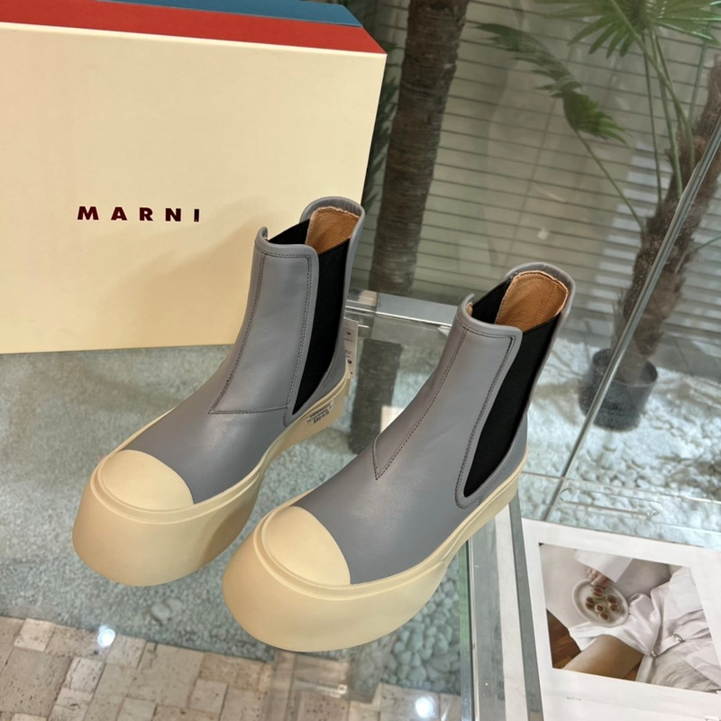 Marni Pablo Chelsea Boots Grey