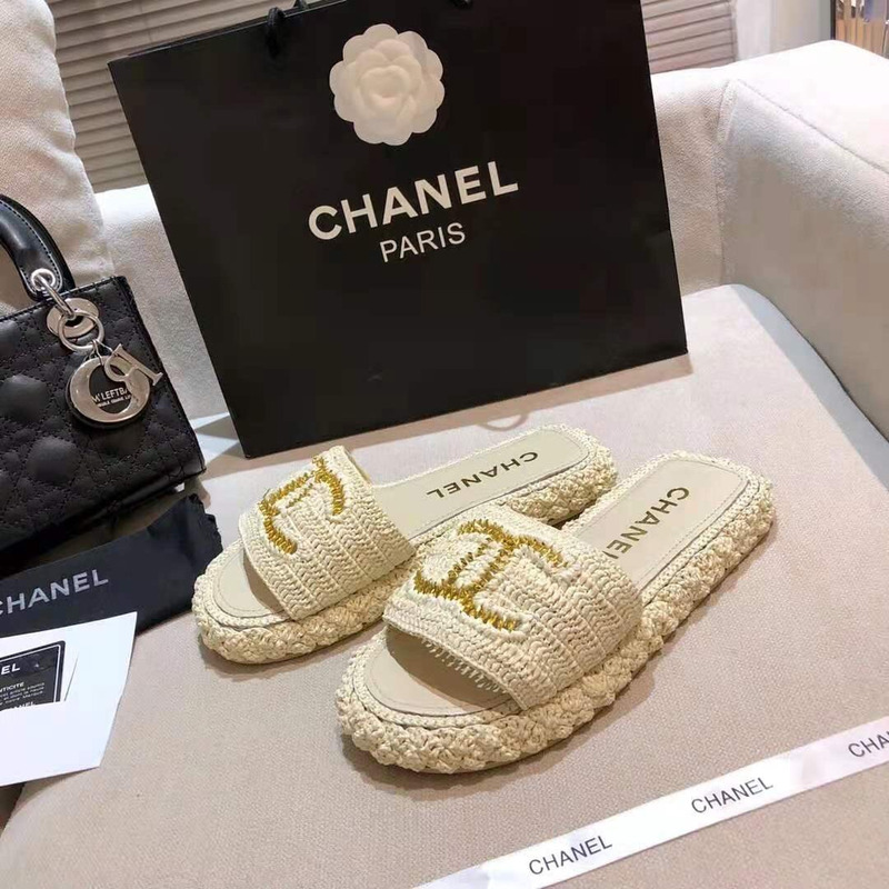 Ch*el  crochet slides in white