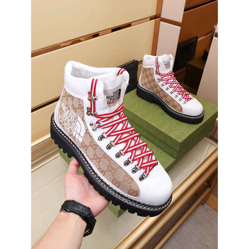 g*u*i x the n0*h F**e ankle boots white