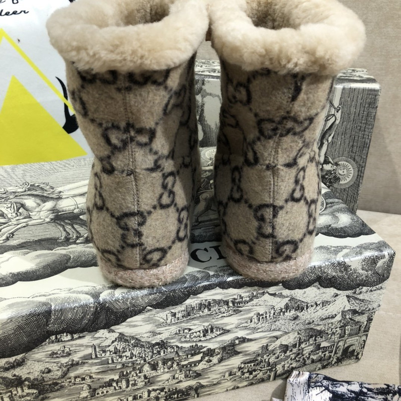 G*u*i fria horsebit gg wool shearling collar high top booties ebnoy