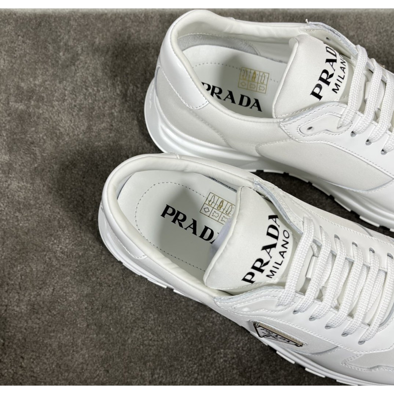 Pra*a prax 01 sneakers re-nylon brushed leather white