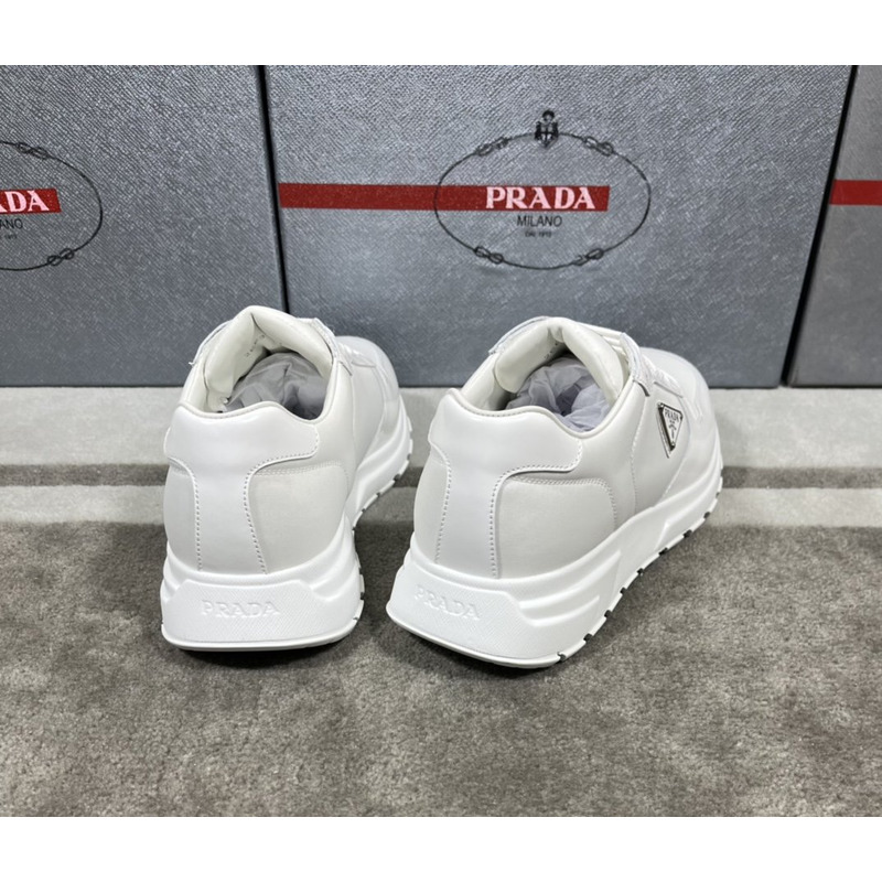 Pra*a prax 01 sneakers re-nylon brushed leather white