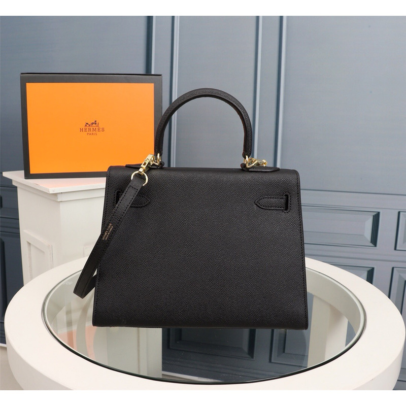 H**mes gold epsom sellier kelly 28 gold hardware black