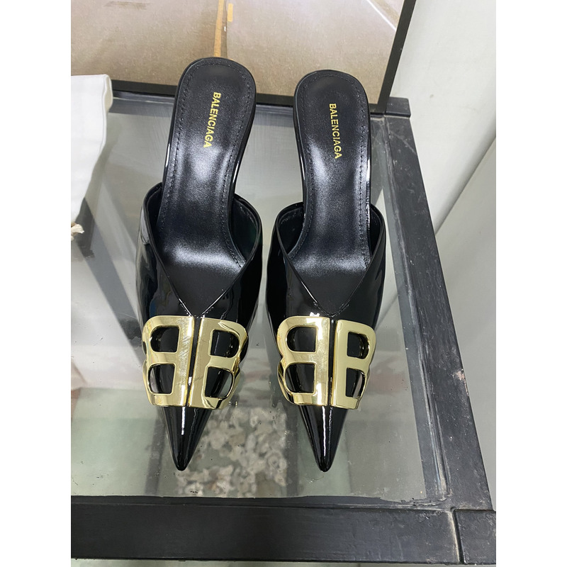 Ba*len*cia*ga dsquared2 logo plaque heeled sandals black