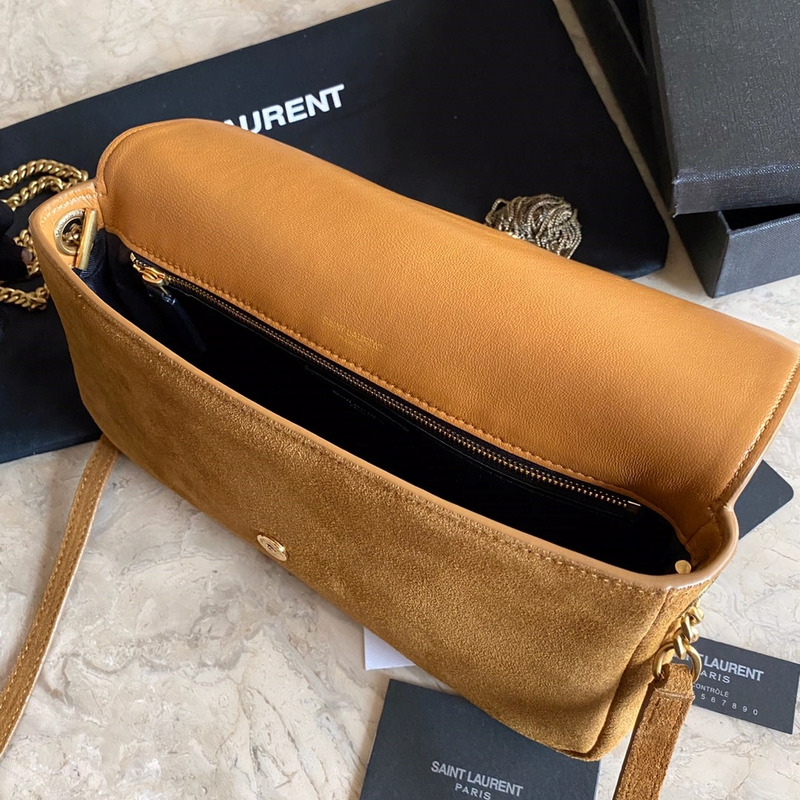 Saint Laurent Kate Brown Suede Leather