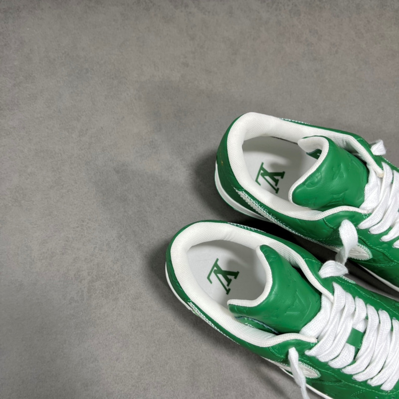 l**is V*t*n x nike air force 1 low by virgil abloh green and white