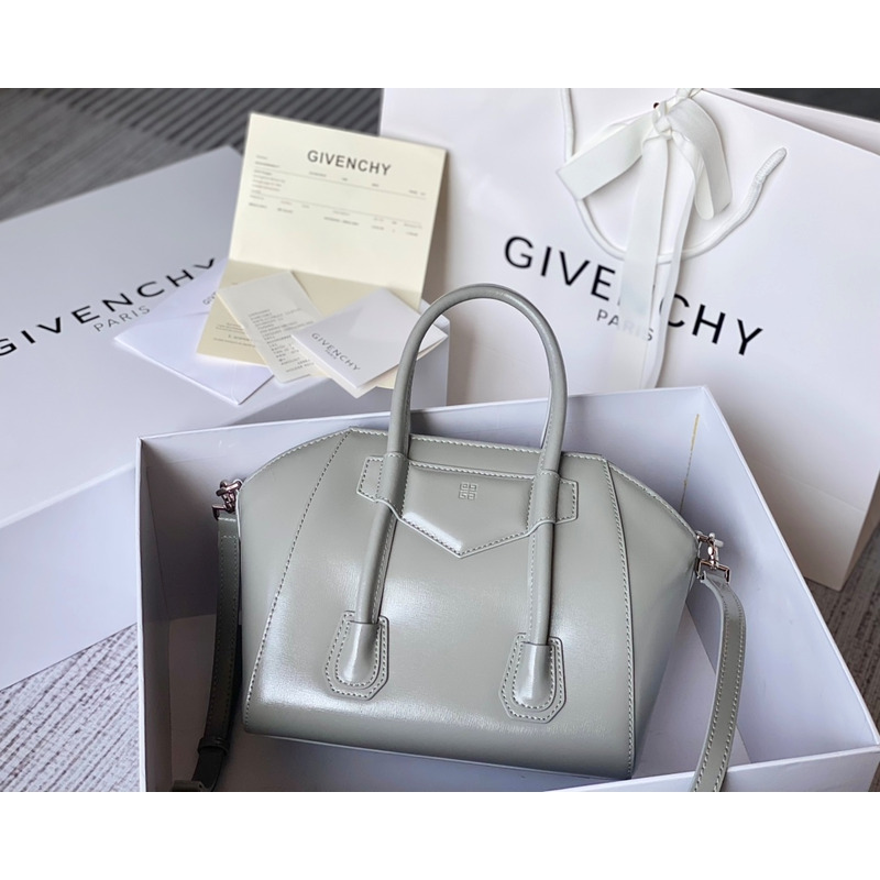 Givenchy Antigona Lock Mini Tote Gray