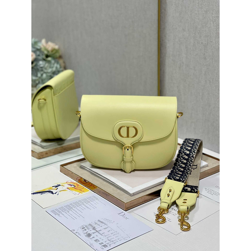 D*or bobby bag large box calfskin lime