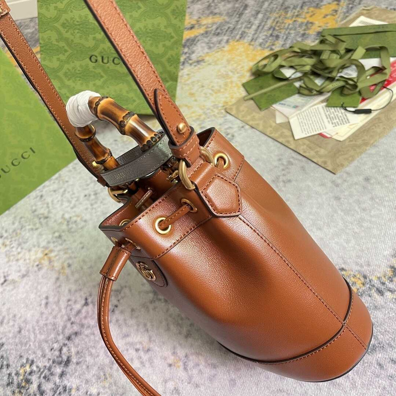 G*u*i diana mini bucket bag brown
