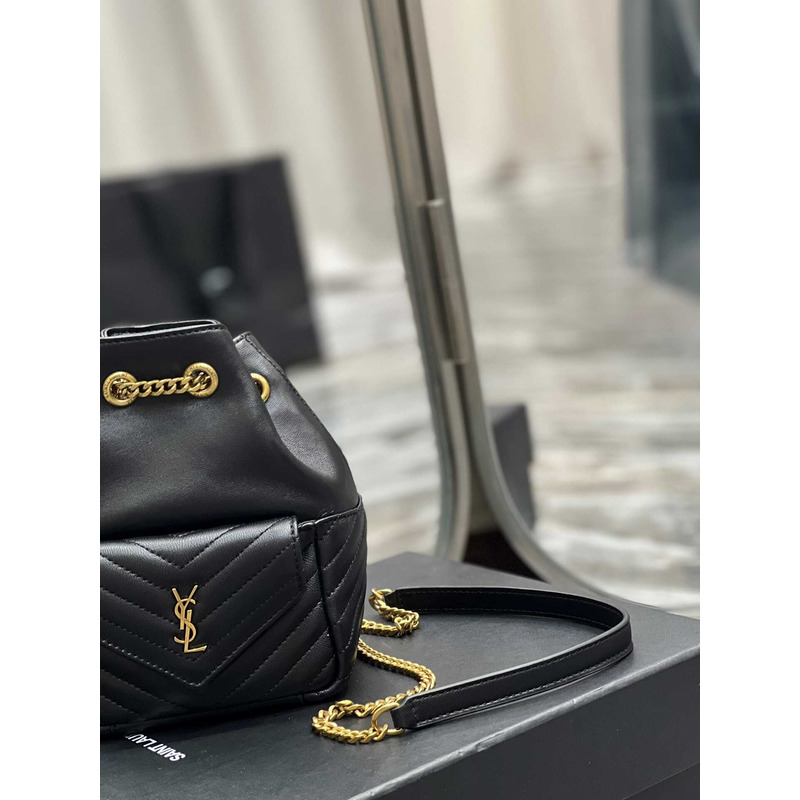 Saint Laurent JOE MINI BUCKET BAG IN QUILTED LAMBSKIN