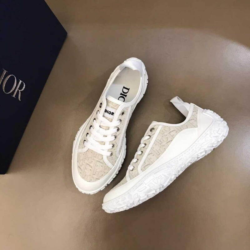 D*or D*orizon derby shoe white D*or oblique jacquard and rubber