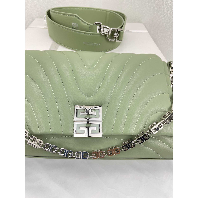 Givenchy 4G Soft Small Quilted Leather Shoulder Bag Green