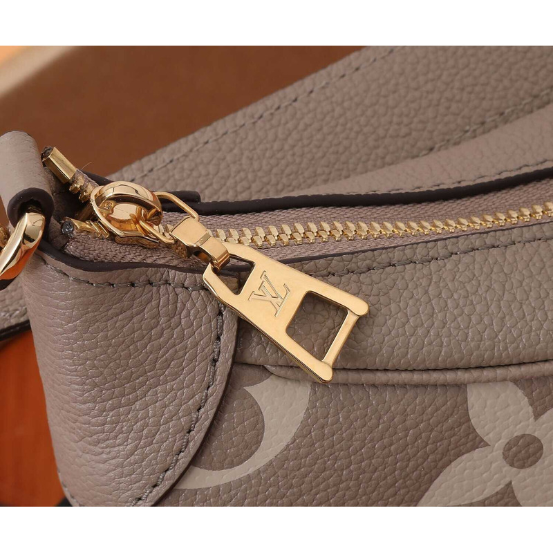 l**is V*t*n bagatelle empreinte leather dove grey and cream