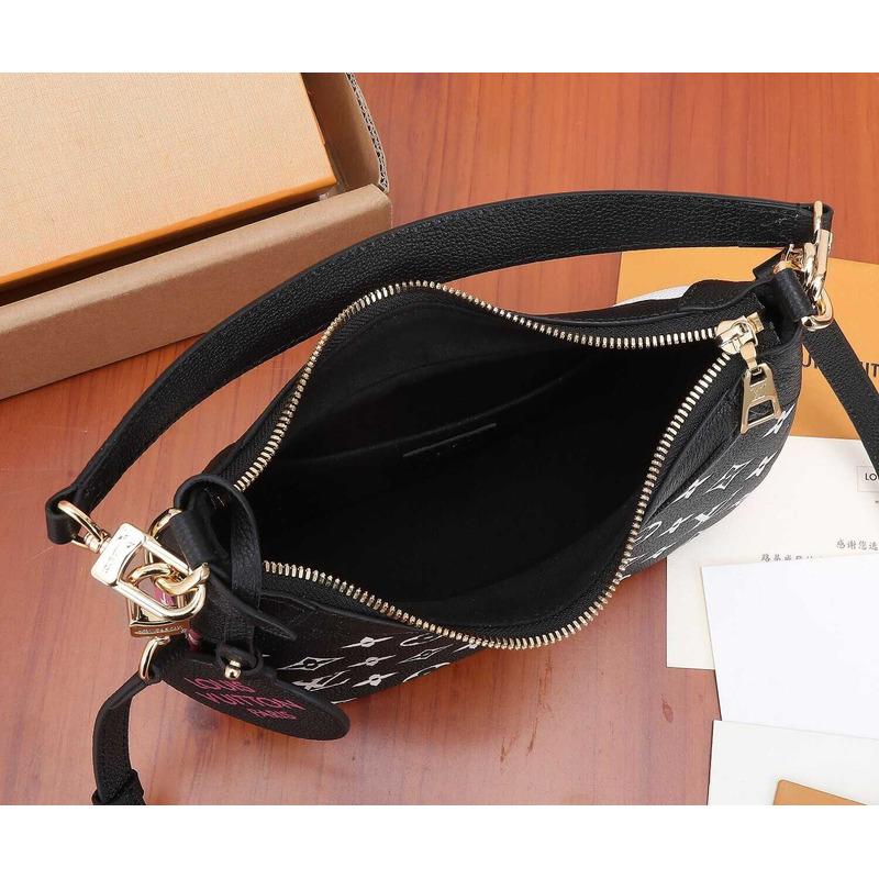 l**is V*t*n bagatelle empreinte leather black and white