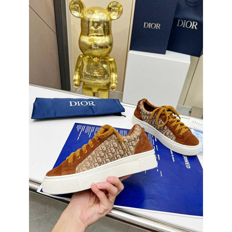 D*or tremaine emory monogram sneakers brown