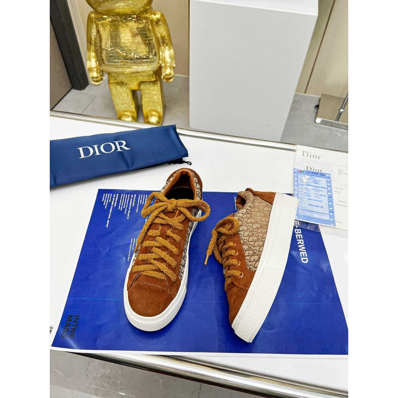 D*or tremaine emory monogram sneakers brown