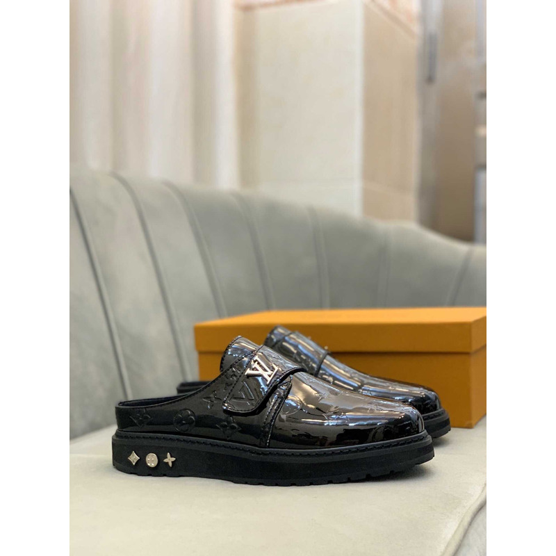 l**is V*t*n sabot confort loafers in black