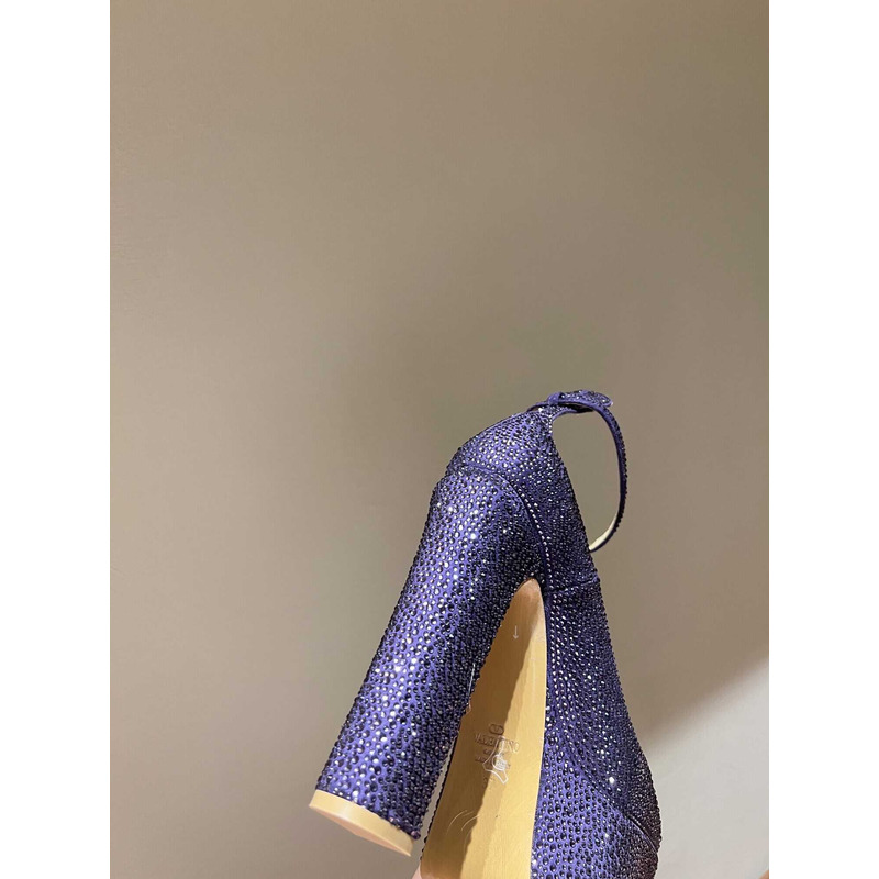 Valentino Garavani Tan-Go Platform Pump With Crystal Purple