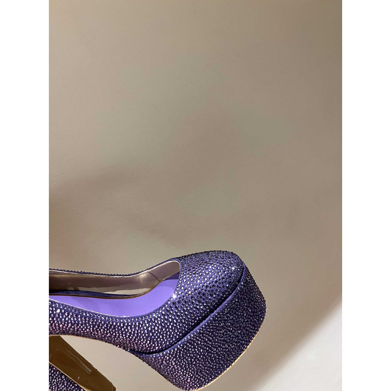 Valentino Garavani Tan-Go Platform Pump With Crystal Purple