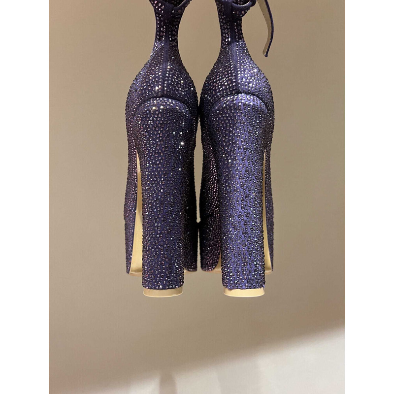 Valentino Garavani Tan-Go Platform Pump With Crystal Purple