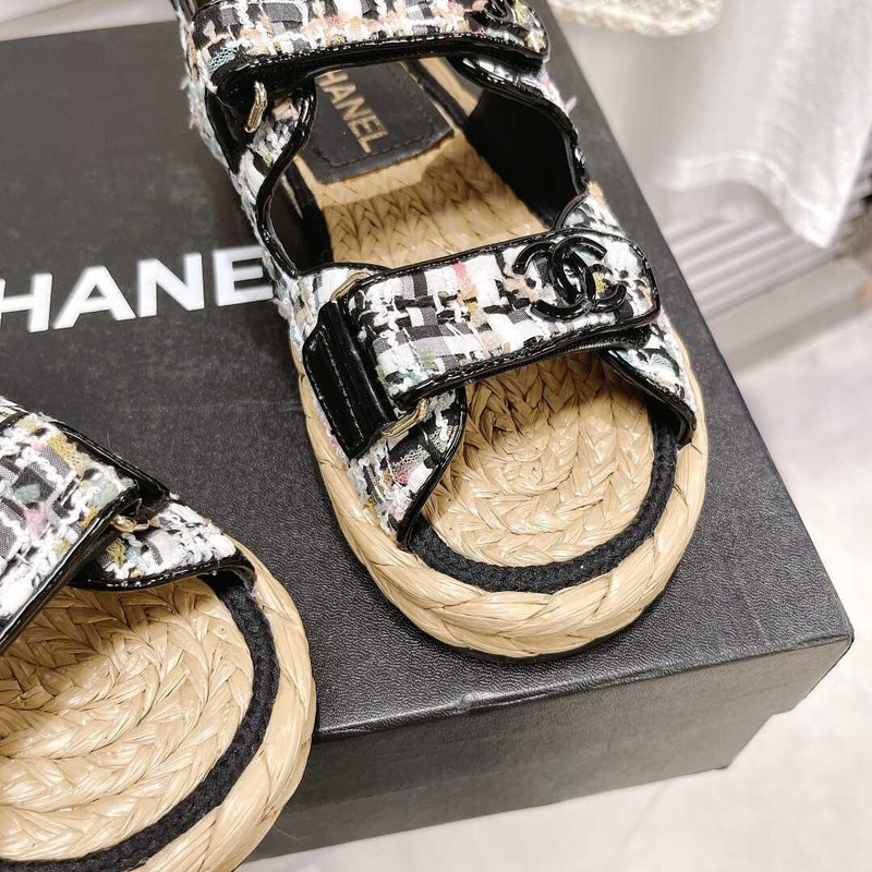 Ch*el  summer flat sandal black