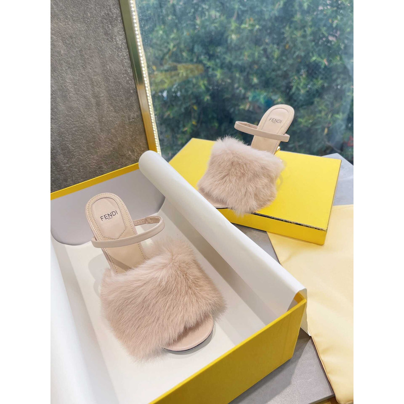 F**di beige high-heel sandals