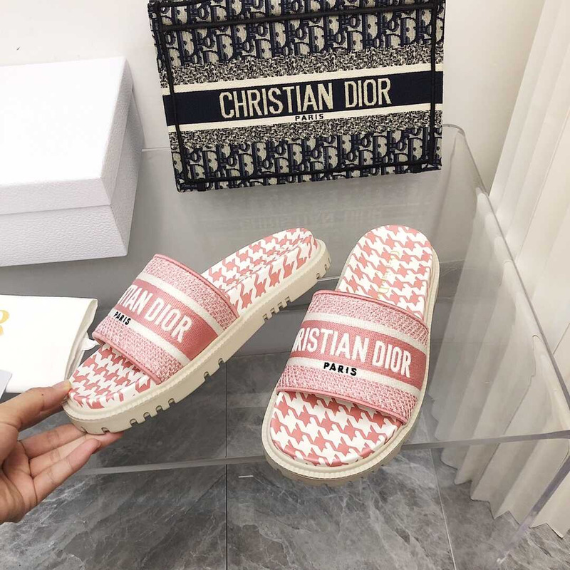 D*or leather sandals pink