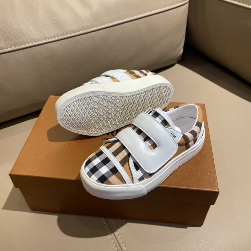 B**rry kids classic check sneakers white