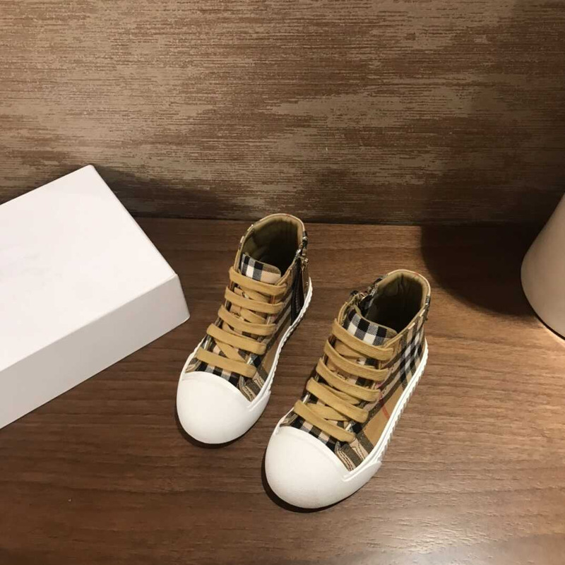 B**rry kids checked high top trainers