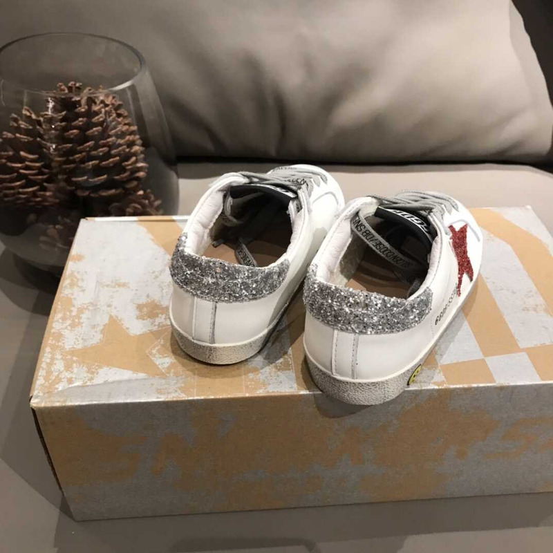 ggdb kids S*per-star white&red sneakers