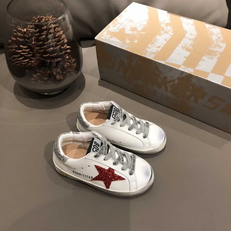 ggdb kids S*per-star white&red sneakers