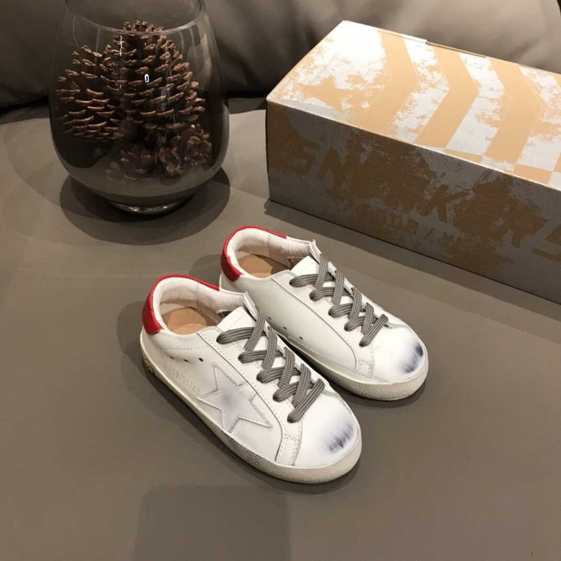ggdb kids S*per-star white red sneakers