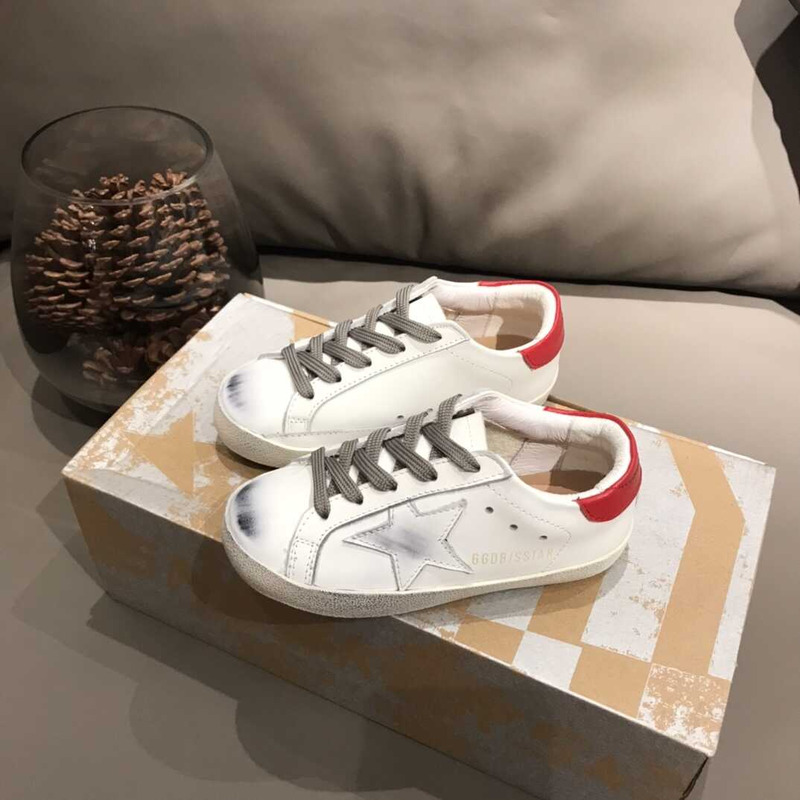 ggdb kids S*per-star white red sneakers