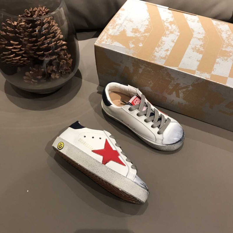 ggdb kids S*per-star white&red sneakers