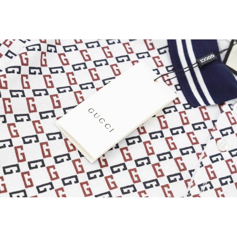 G*u*i monogram logo polo shirts red