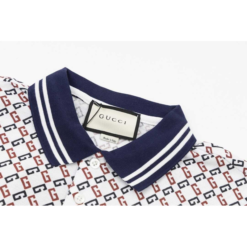 G*u*i monogram logo polo shirts red