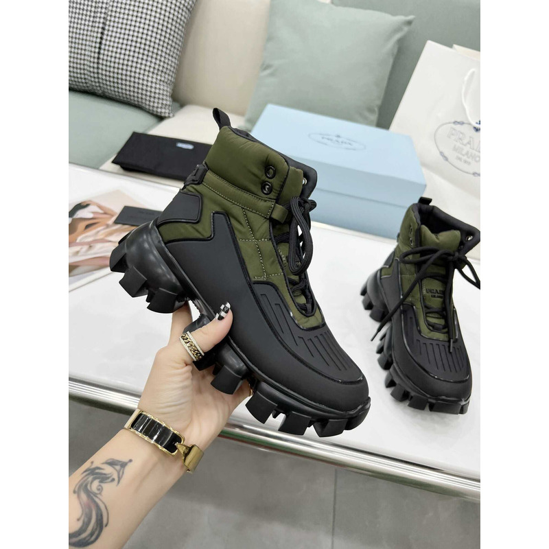 Pra*a cloudbust thunder high top sneakers black green