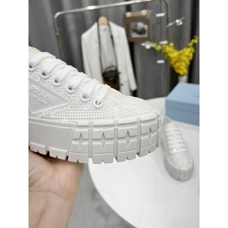 Pra*a double wheel low top sneakers white