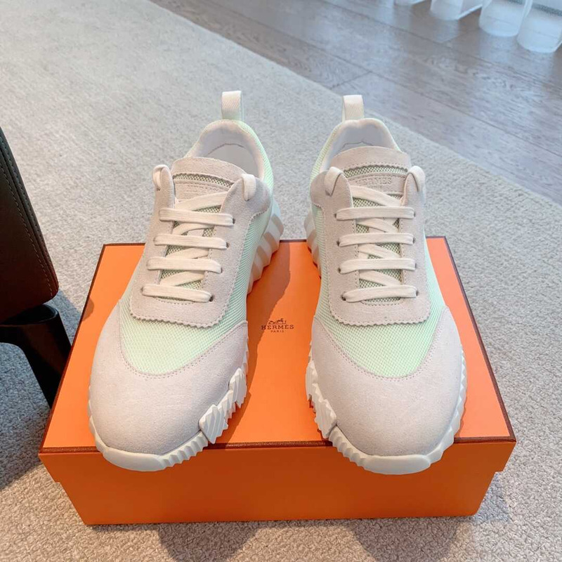 H**mes bouncing sneaker gray green