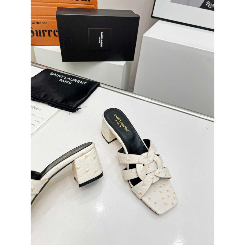 Saint Laurent Middle East Exclusive Nu Pieds Sandals White