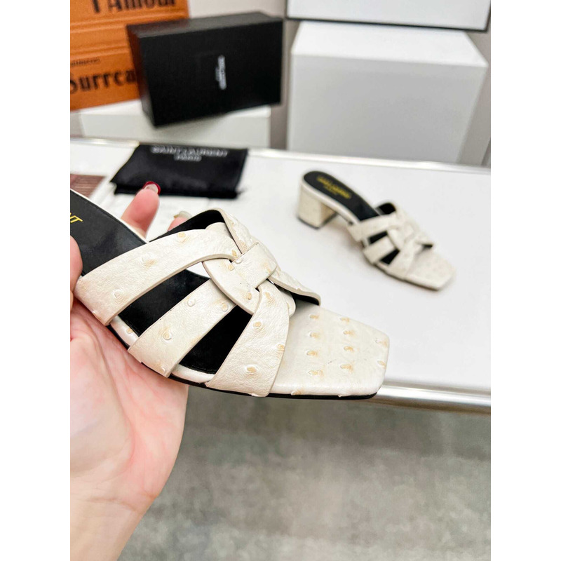 Saint Laurent Middle East Exclusive Nu Pieds Sandals White