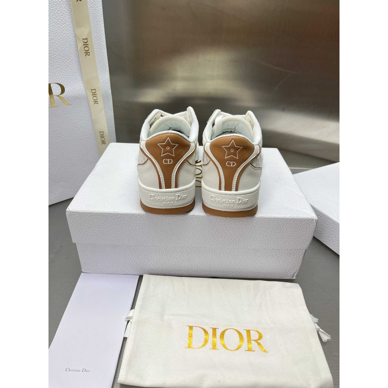 D*or white and nude oblique perforated calfskin