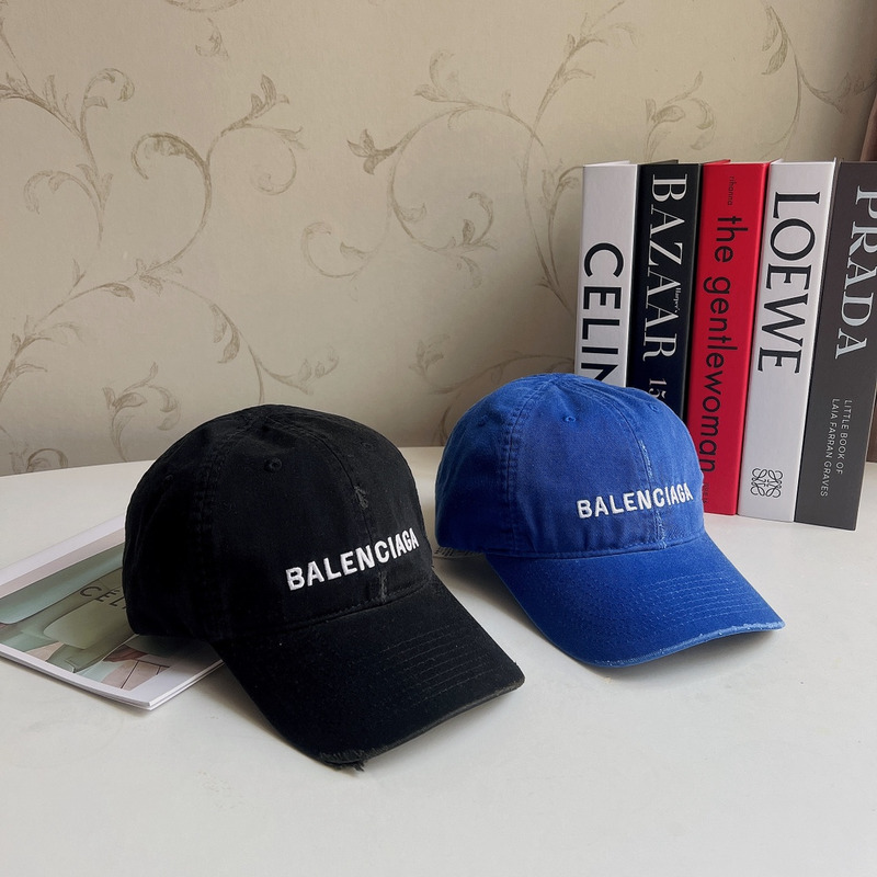 Ba*len*cia*ga logo cotton baseball cap