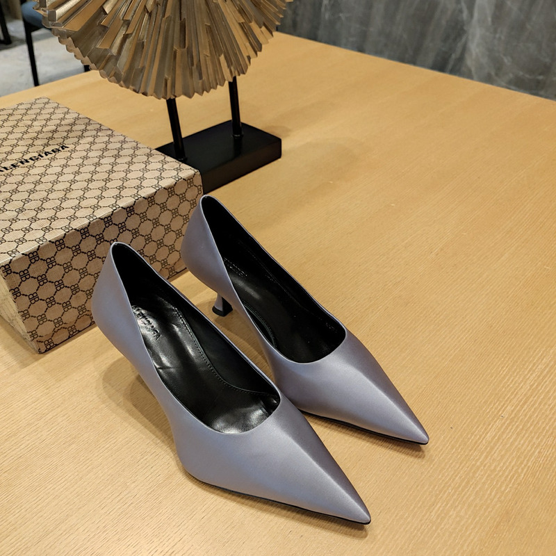 Ba*len*cia*ga silver leather high heel