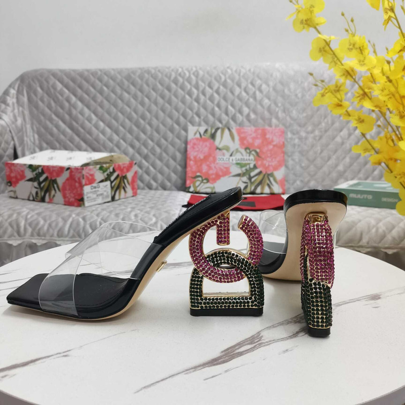 Dolce & Gabbana Dolce & Gabbana Strap Heeled Sandals Black