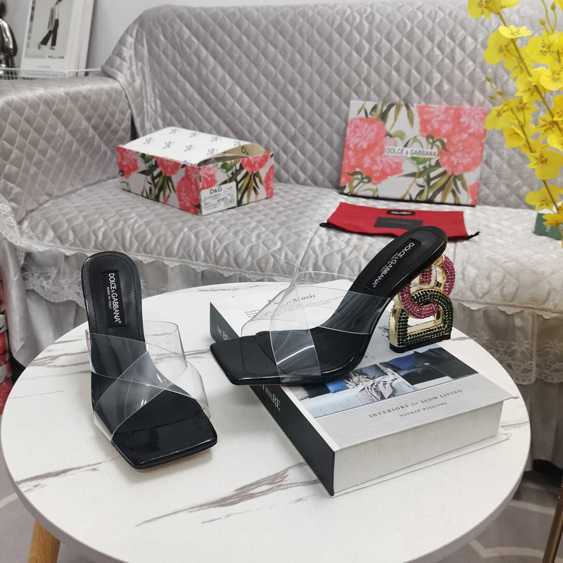 Dolce & Gabbana Dolce & Gabbana Strap Heeled Sandals Black