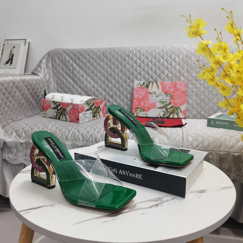 Dolce & Gabbana Dolce & Gabbana Strap Heeled Sandals Green